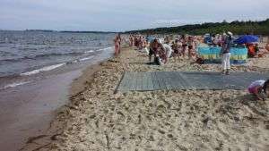 Gdańsk Jelitkowo kładka na plaży