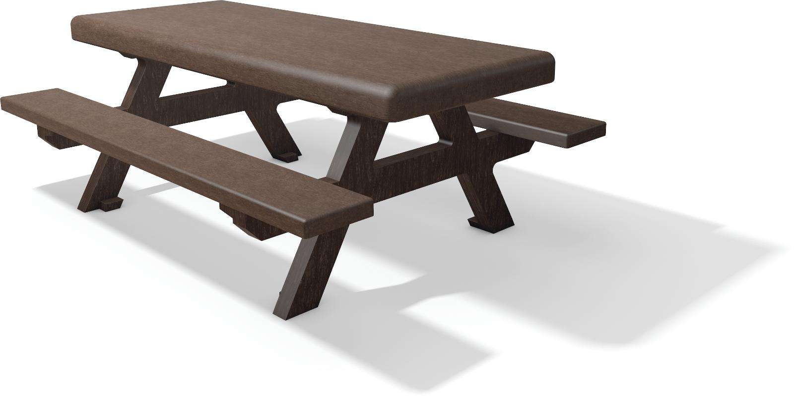 Bezpieczny zestaw piknikowy z tworzywa sztucznego, połączenie ławki i stołu dla dzieci